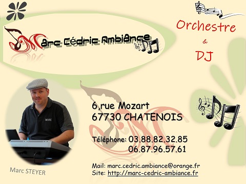 Carte de visite Marc C�dric AMBIANCE